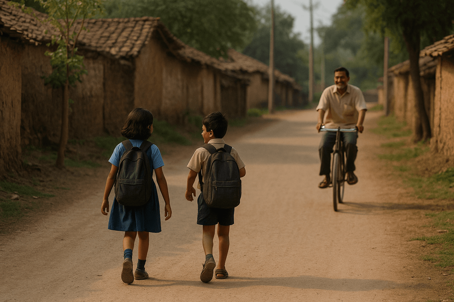 Underprivileged Indian children representing hope and educational opportunity