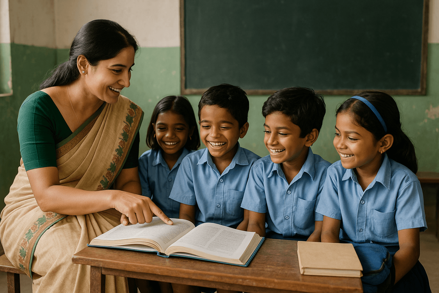 Women teaching and empowering children in rural communities
